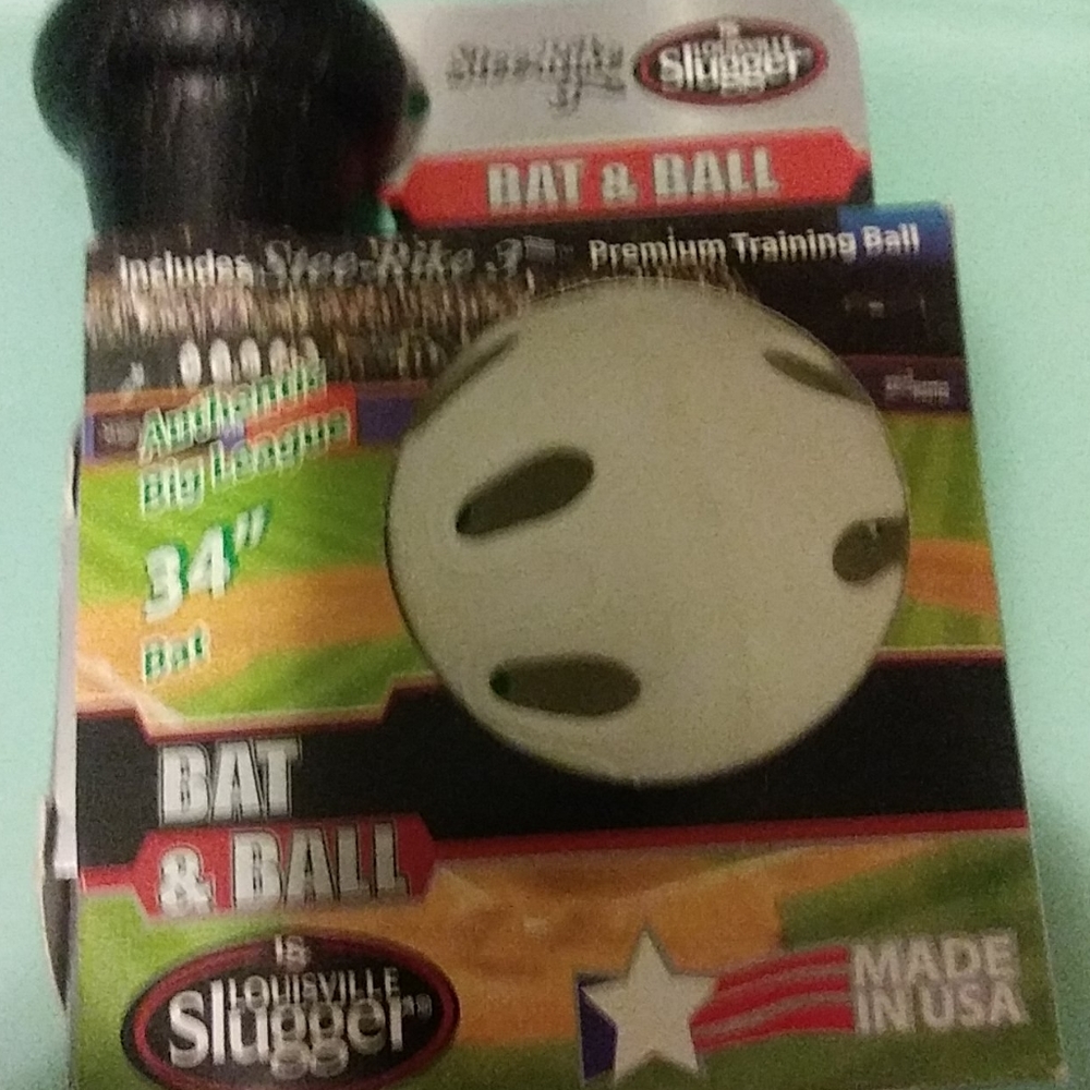 Louisville Slugger bat and ball replica